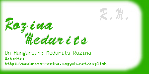 rozina medurits business card